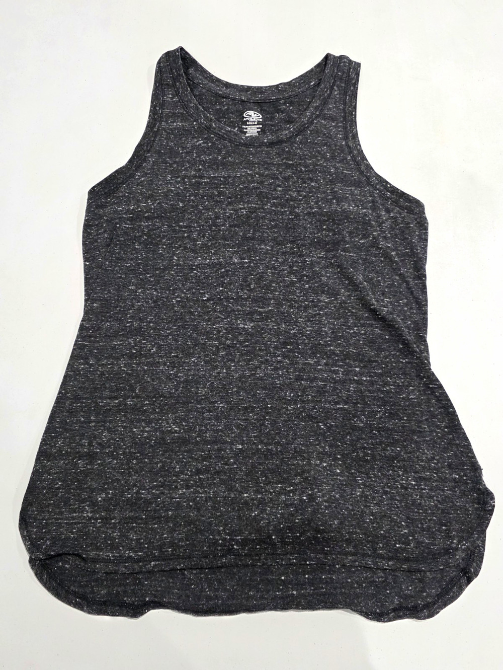 Athletic Works Womens Small Tank Top Black Heather Racerback DriWorks Activewear